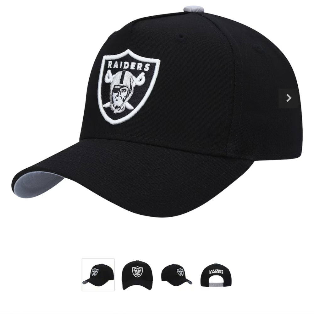 Youth Las Vegas Raiders Black Pre-Curved Snapback Hat